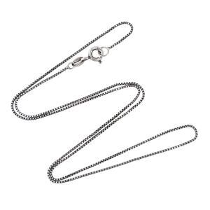 Vintage Italy Sterling Silver 925 Box Chain Necklace 17.5”